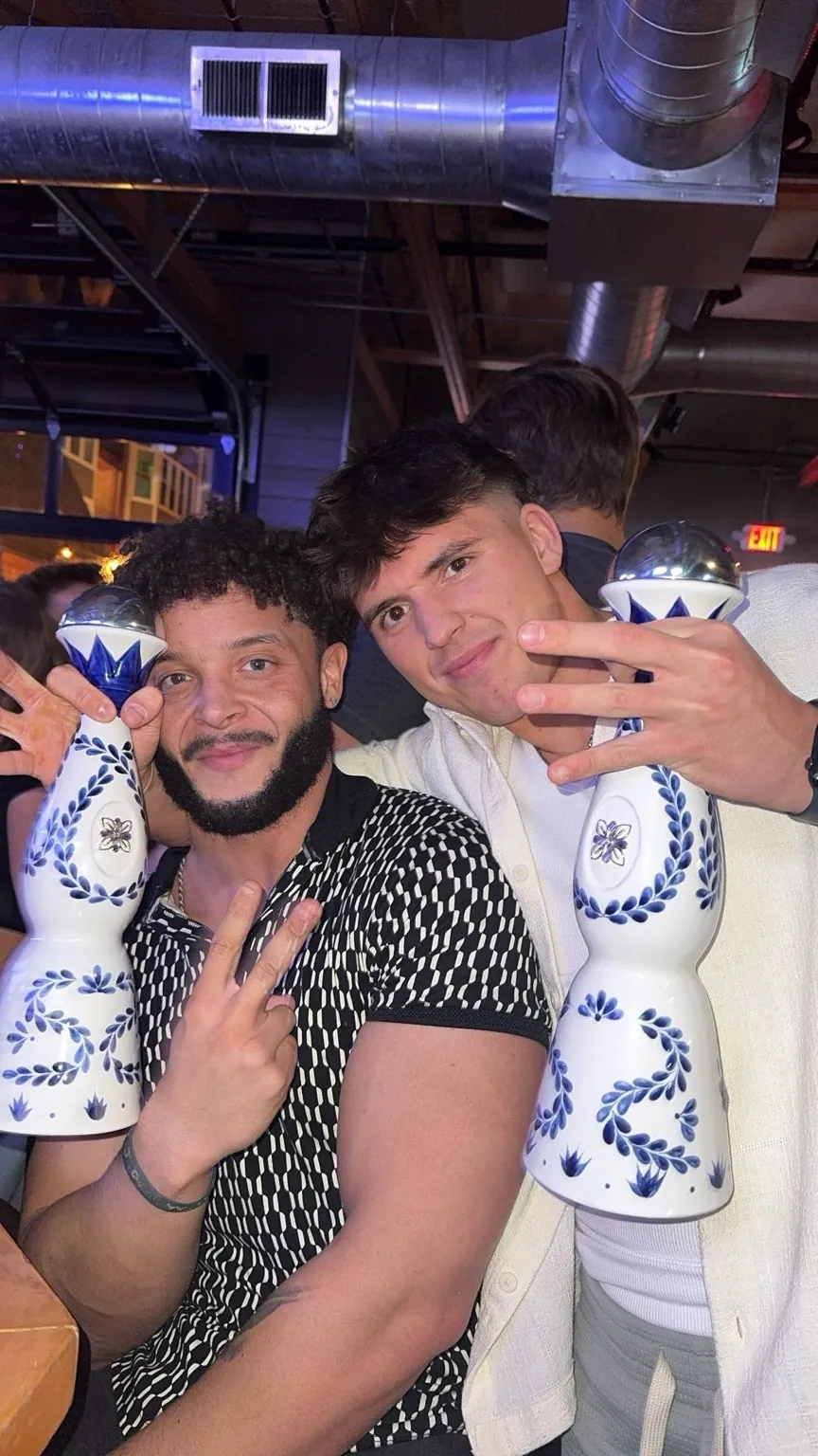 Gage Sampson with high school best friend Alec Smith from Franklin Furnace, Ohio